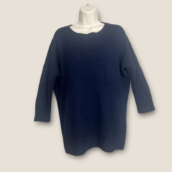 J. Crew Sweaters - J. Crew Italian Cashmere Dolman 3/4 Sleeve‎ Sweater Blue Oversized Size S